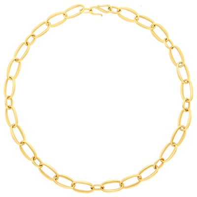 Lot 29 - Maz Gold Oval Link Necklace