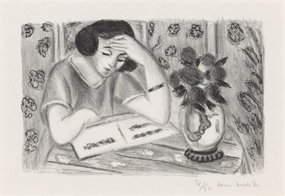 Lot 115 - Henri Matisse (1869-1954) LISEUSE AU BOUQUET...