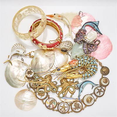 Lot 284 - Group of Shell Costume Jewelry