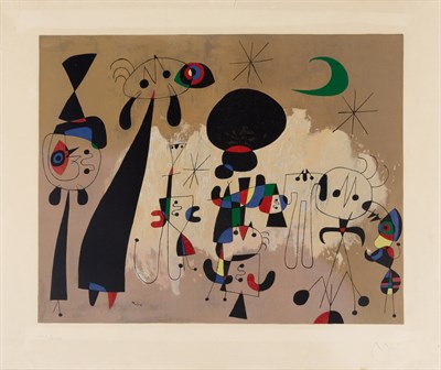 Lot 123 - After Joan Miró (1893-1983) FEMME, LUNE,...