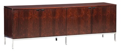 Lot 243 - Florence Knoll Rosewood and Chromed Steel...