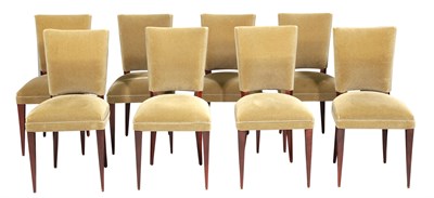 Lot 266 - Set of Eight Art Deco Style Upholstered...