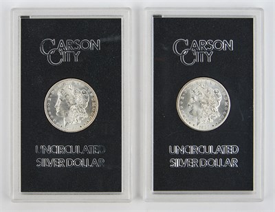 Lot 5 - United States G.S.A. Morgan Dollars Two G.S.A....