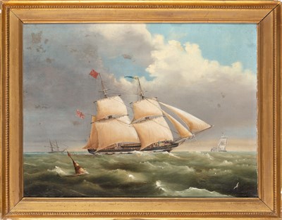 Lot 2 - Anglo/American School 19th century Ship at Sea...