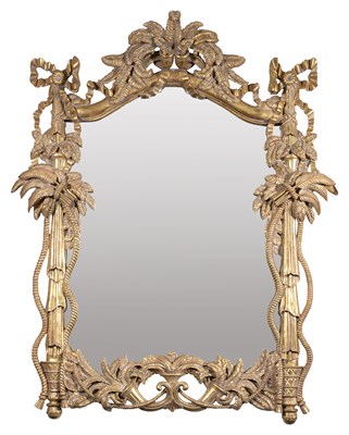 Lot 420 - Carved Giltwood Overmantel Mirror Height 6...