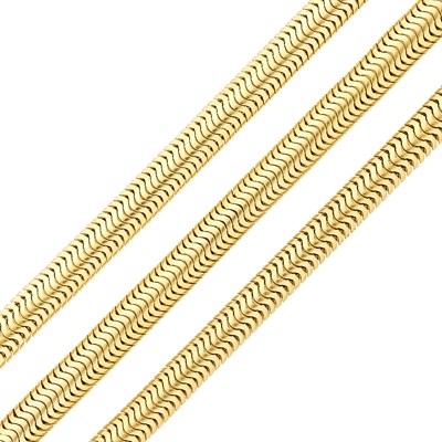 Lot 45 - Three Gold Snake Link Bracelets