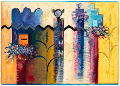 Lot 57 - Dan Namingha American, b. 1950 Summer Rain...