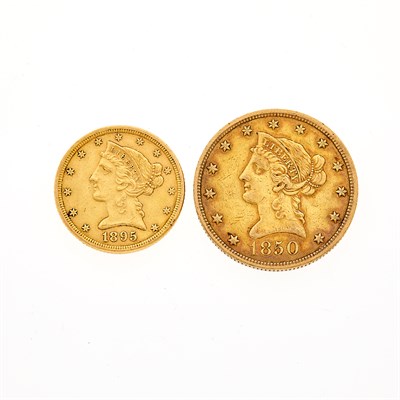 Lot 22 - United States Gold Coins Two gold coins...
