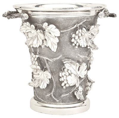 Lot 213 - Italian Silver Wine Cooler 20th Century Flared...