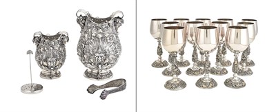 Lot 215 - Italian Silver and Parcel Gilt Bar Set Guido...
