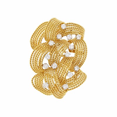 Lot 147 - Gold and Diamond Brooch