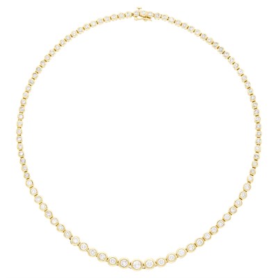 Lot 41 - Gold and Diamond Necklace
