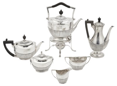 Lot 203 - English Sterling Silver Tea and Coffee Service...
