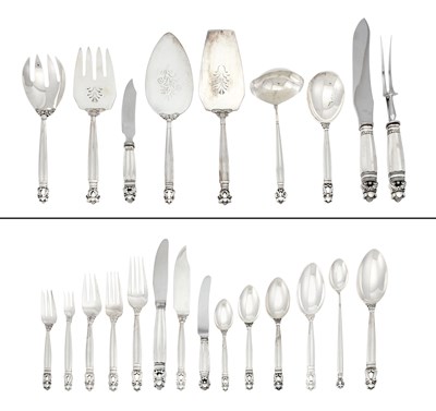 Lot 186 - Georg Jensen Sterling Silver Acorn Pattern...