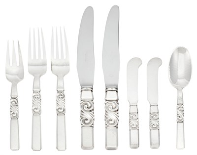 Lot 177 - Georg Jensen Sterling Silver Scroll Pattern...