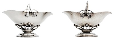 Lot 184 - Pair of Georg Jensen Sterling Silver Sugar...