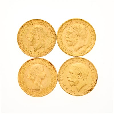 Lot 73 - Great Britain Group of Four Sovereigns Lot of...