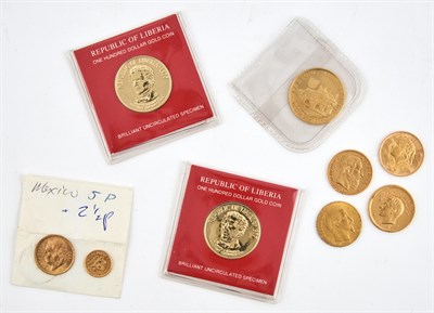 Lot 77 - Foreign Gold Coin Group Lot of eight gold...