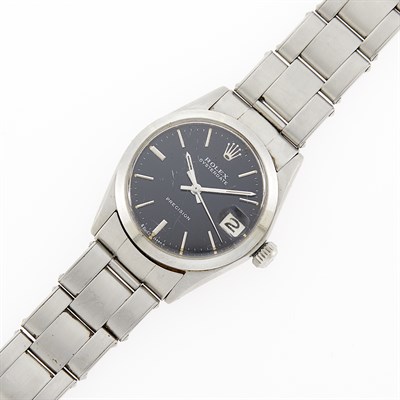 Lot 227 - Rolex Lady's Stainless Steel 'OysterDate' Wristwatch