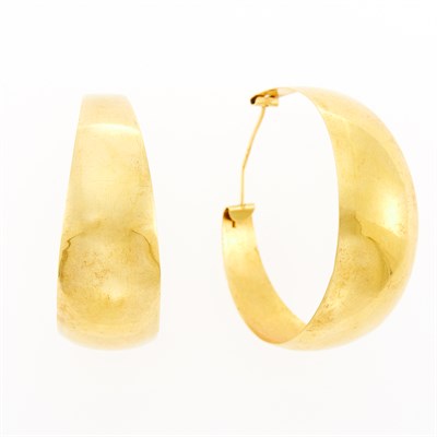 Lot 4 - Pair of Gold Hoop Earrings