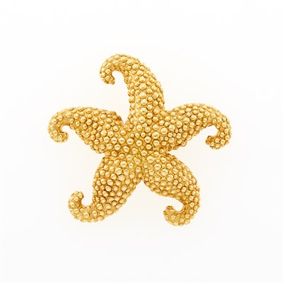 Lot 38 - Gold Starfish Brooch
