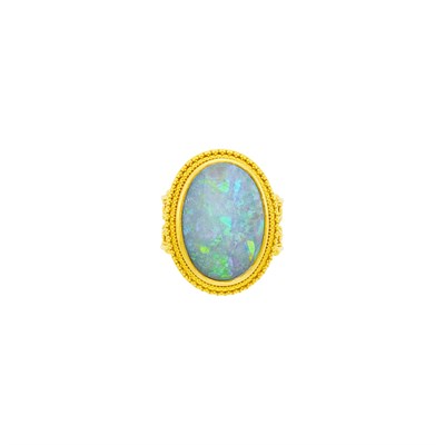 Lot 140 - Felix Luna Gold, High Karat Gold and Opal Ring