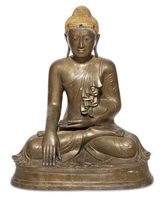 Lot 401 - A Large Burmese Mandalay-Style Bronze Figure...