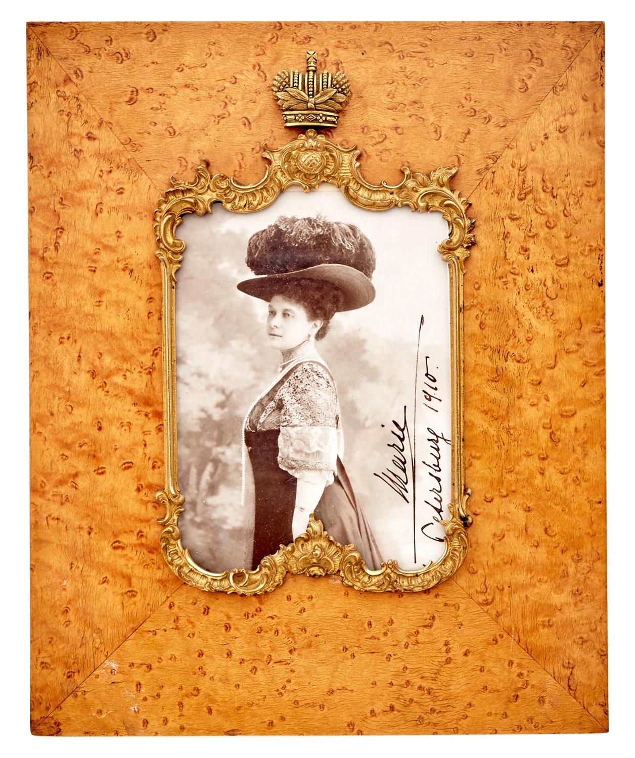 Lot 1124 - Russian Gilt-Metal Mounted Birch Photograph...