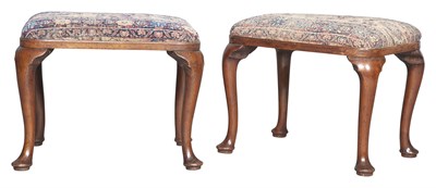 Lot 104 - Pair of George I Walnut Stools Second quarter...