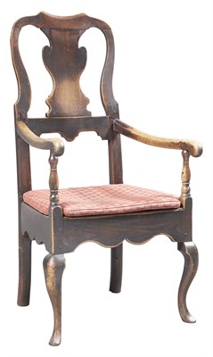 Lot 121 - George II Oak Armchair 18th/19th Century...