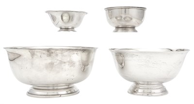Lot 206 - Four Sterling Silver Revere Style Bowls...