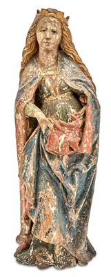 Lot 98 - Northern European Polychrome Painted Wood...