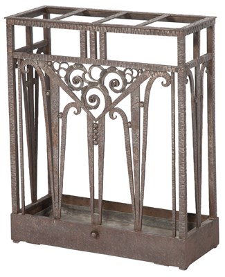 Lot 159 - Art Deco Wrought Iron Umbrella Stand Height 24...