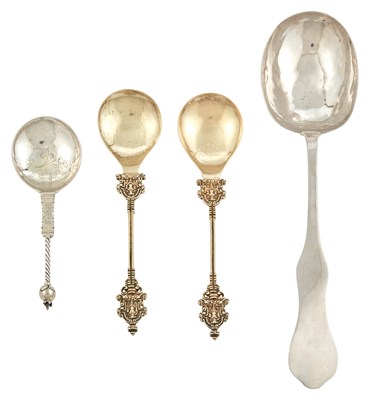 Lot 218 - Four Continental Silver and Silver Gilt Spoons...