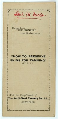 Lot 423 - [TAXIDERMY] Four pamphlets and offprints...
