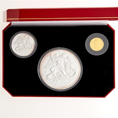 Lot 74 - Isle of Man 1995 Angel Three Piece Proof Set...