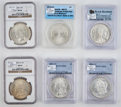 Lot 13 - United States Silver Dollar Group Select group...