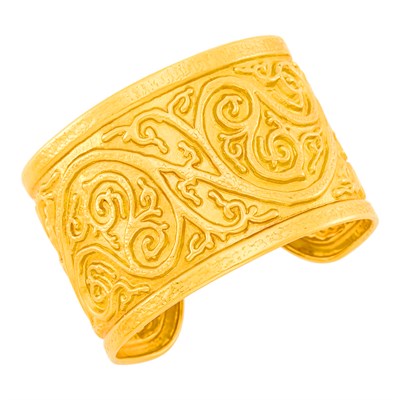 Lot 143 - Ilias Lalaounis Gold Cuff Bangle Bracelet