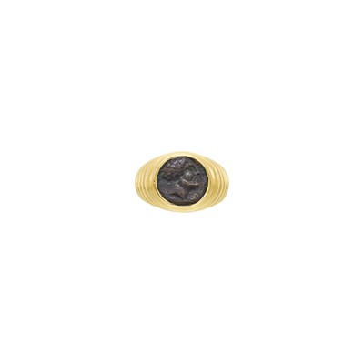 Lot 84 - Bulgari Gold and Bronze Coin Ring