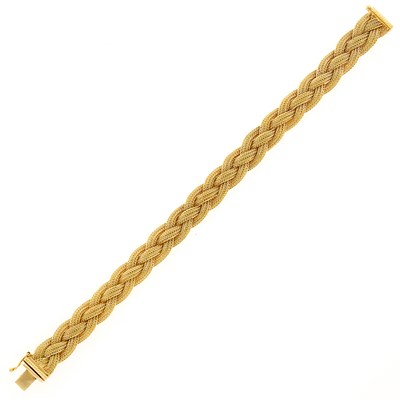 Lot 39 - Braided Gold Mesh Bracelet