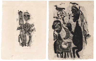 Lot 64 - Jean Dubuffet (1901-1985) MANGEURS D'OISEAUX;...