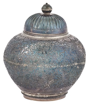 Lot 1109 - Chinese Export Silver Jar and Cover 20th...