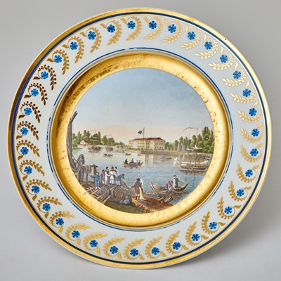 Lot 666 - Russian Porcelain Topographical Plate