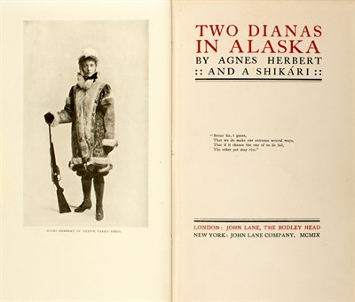 Lot 240 - [ALASKA] HERBERT, AGNES, and a SHIKARI. Two...