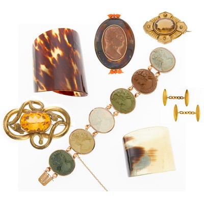 Lot 1140 - Group of Antique Jewelry