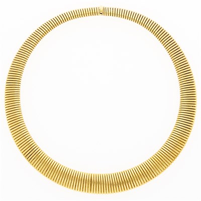 Lot 1011 - Gold Snake Link Necklace