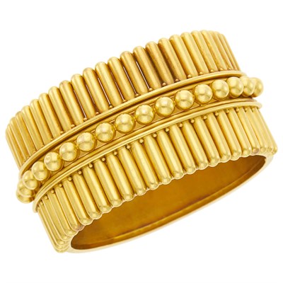 Lot 168 - Antique Gold Cuff Bangle Bracelet