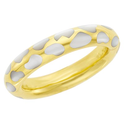 Lot 40 - Tiffany & Co. Gold and Mother-of-Pearl Bangle Bracelet