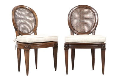 Lot 178 - Set of Eight Italian Neoclassical Walnut and...