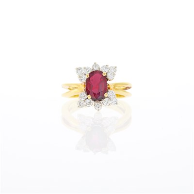 Lot 192 - Gold, Ruby and Diamond Ring